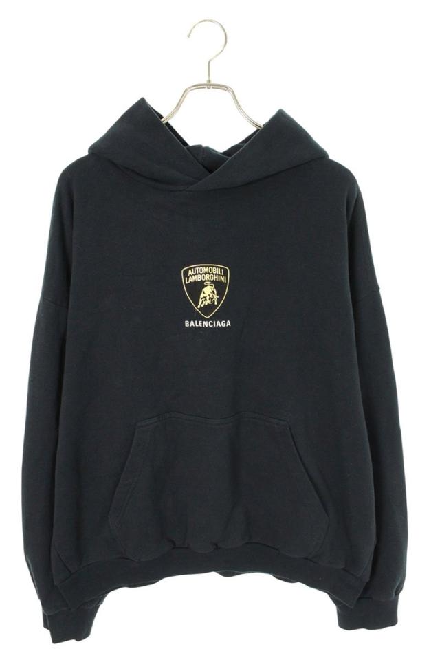 バレンシアガ サイズ:M  767877 TSVR1 コラボロゴプリントプルオーバーパーカー 中古 SS13