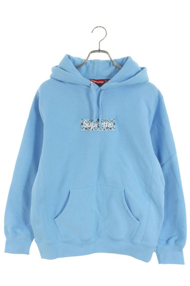 シュプリーム サイズ:M  19AW  Bandana Box Logo Hooded Sweatshirt バンダナボックスロゴプルオーバーパーカー 中古 SB01