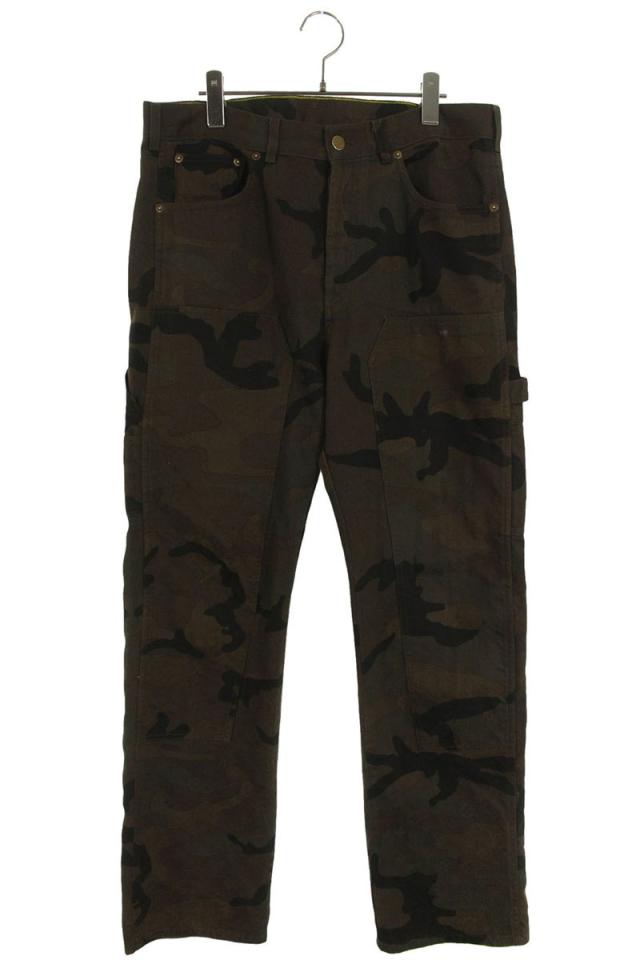 シュプリーム ルイヴィトン サイズ:31  17AW  HDD97WDSQ LVジャガードカーペンターカモフラデニムパンツ 中古 SB01