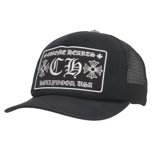 クロムハーツ サイズ:ONE SIZE  TRUCKER CAP CHロゴパッチクロスボール付メッシュ帽子 中古 NO05