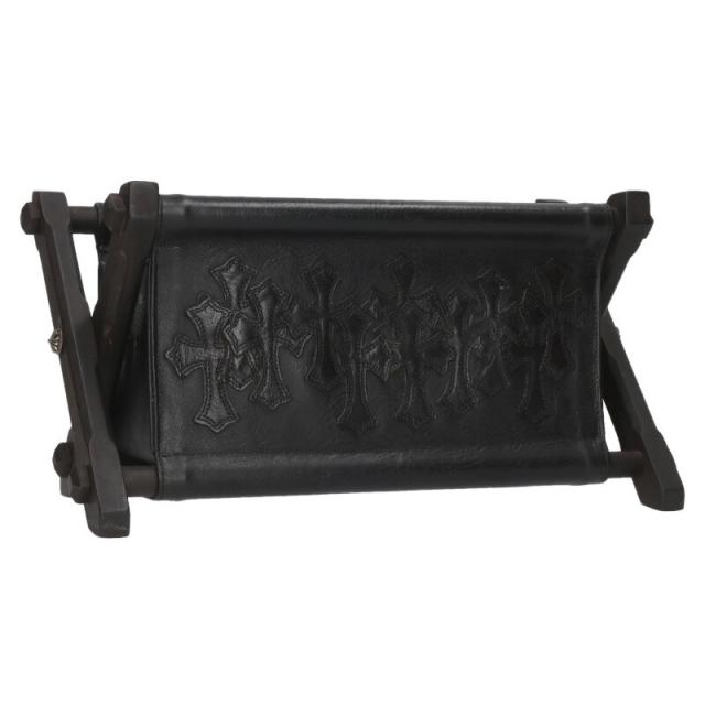 クロムハーツ   REMOTE CONTROLLER RACK リモコンラック セメタリーパッチエボニーレッグレザーリモコンラック 中古 SJ02