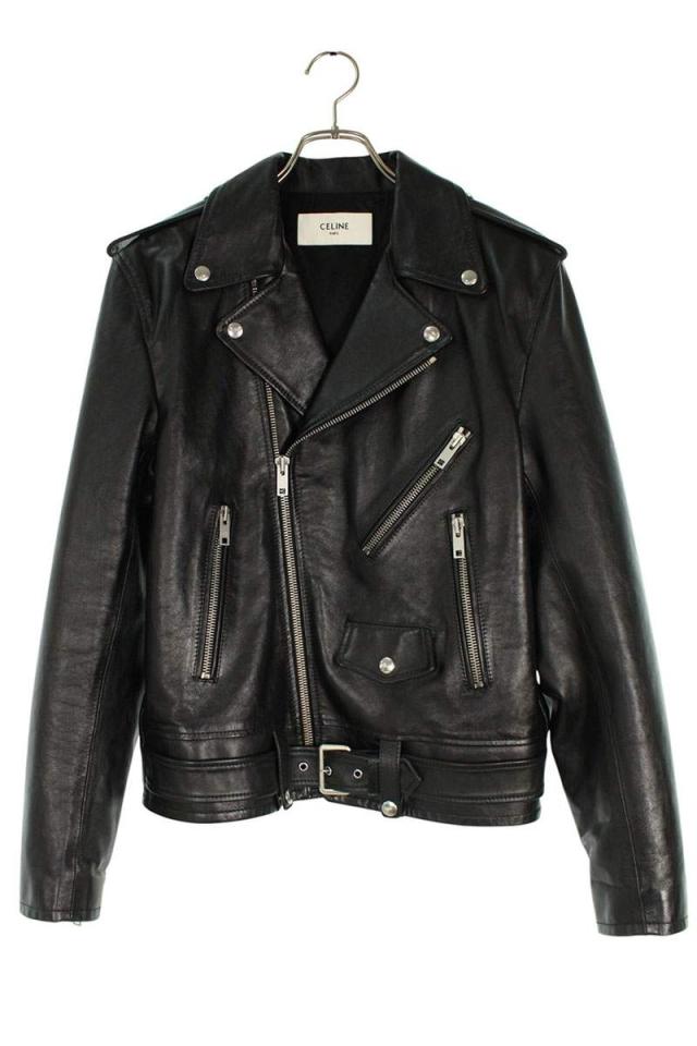 セリーヌ サイズ:48  クラシックバイカー 2E158599E ダブルライダースレザージャケット 中古 OM10