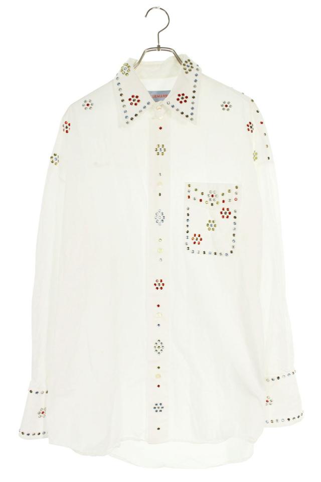 ブルーマーブル サイズ:M ラインストーン装飾長袖シャツ 中古 BS99