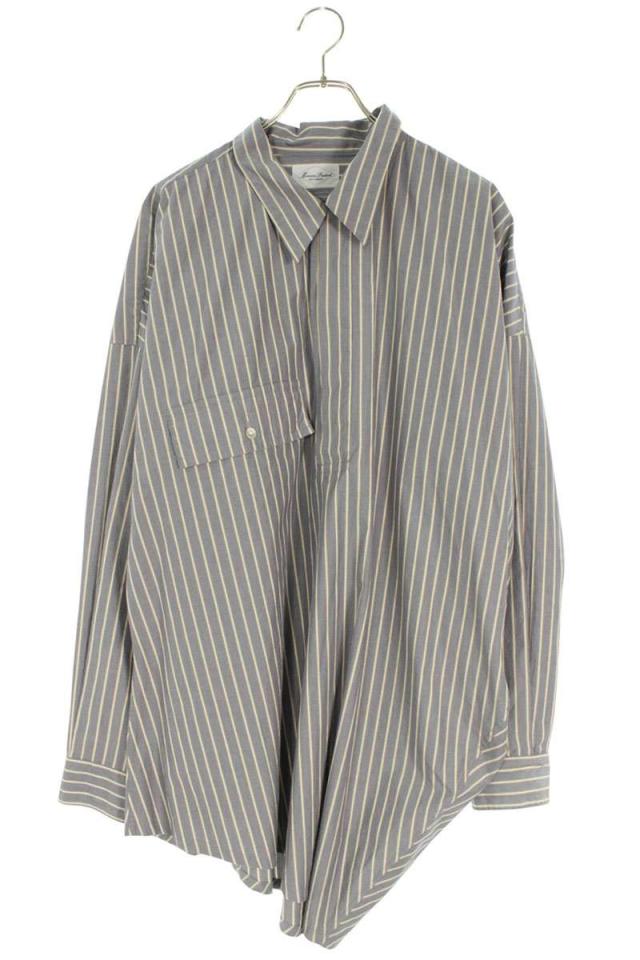 マービンポンティアックシャツメーカーズ サイズ:ONE SIZE  MPSM-2506S Twist P O SH コットンストライプ長袖シャツ 中古 BS99