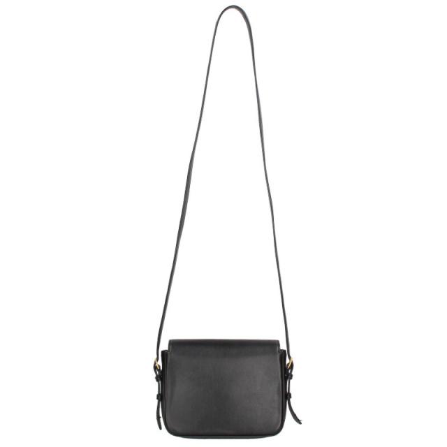 バーバリー 8067035 ロゴプリントレザーフラップショルダーバッグ 中古