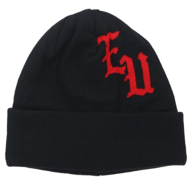 エモーショナリー アンアベイラブル   EU-HR1-0000-C07 イニシャルロゴビーニー帽子 中古 BS99