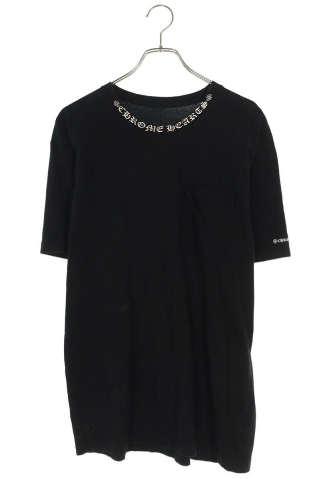 クロムハーツ サイズ:L  CH T-SHRT 1 ネックロゴプリントTシャツ 中古 SS07