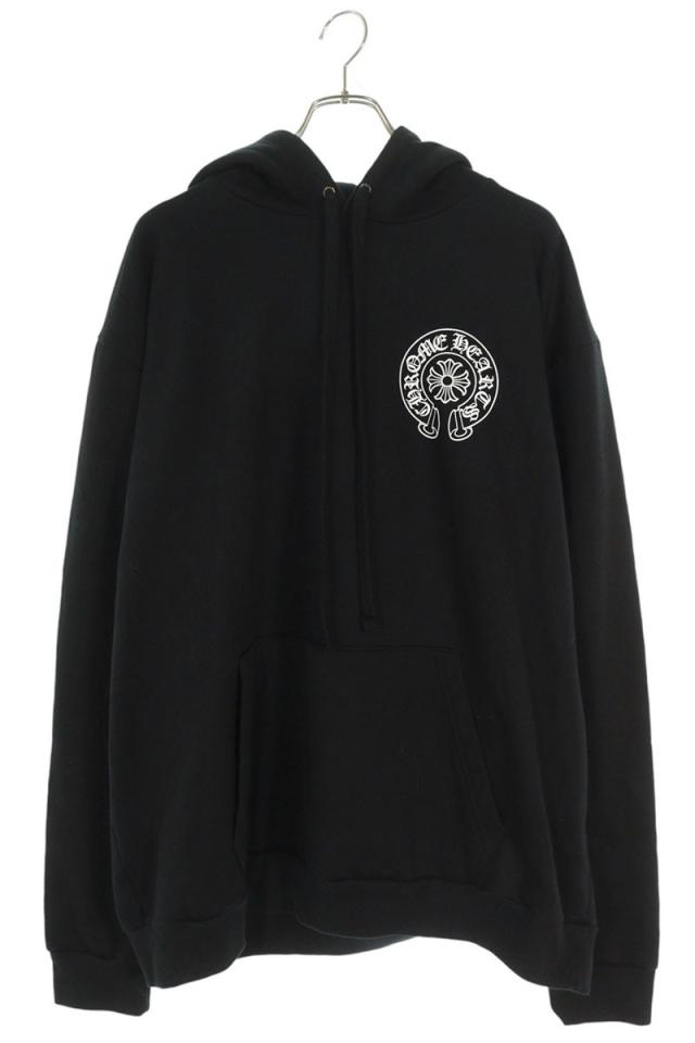 クロムハーツ サイズ:XL  SWTSHRT PLVR LTD プルオーバーパーカー ロンドン限定ホースシューバックプリントパーカー 中古 SJ02