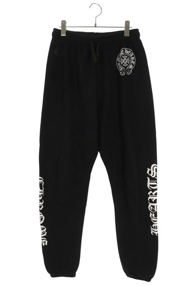 クロムハーツ サイズ:M  SWEAT PANTS サイドロゴプリントスウェットロングパンツ 中古 SS07