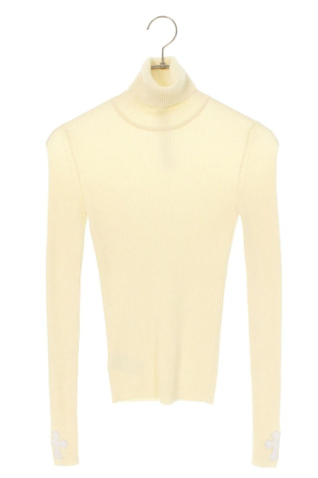 クロムハーツ サイズ:M クロスパッチカシミアタートルネックニット 中古 SS07