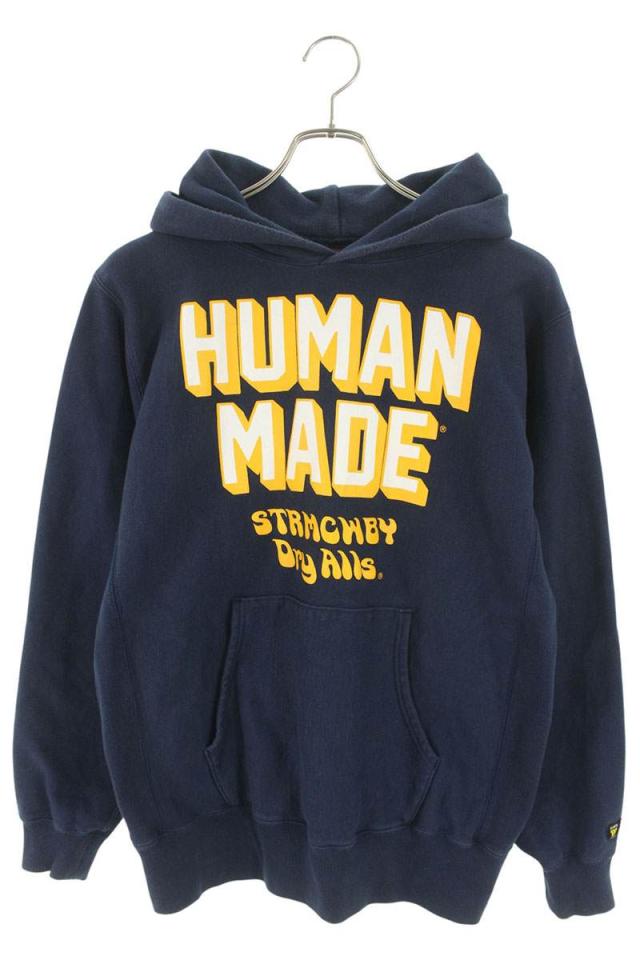 ヒューマンメイド サイズ:M ロゴプリントプルオーバーパーカー 中古 FK04