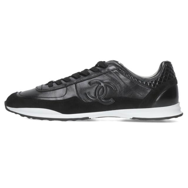 シャネル サイズ:45  G46868 ココマークスエード切り替えローカットスニーカー 中古 SB01