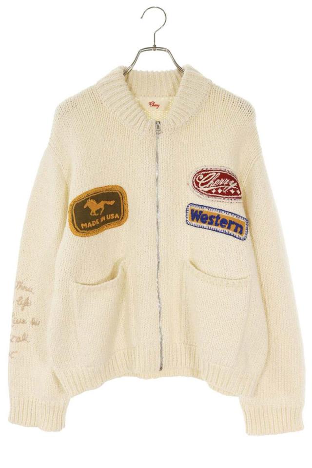 チェリーロサンゼルス サイズ:L パッチ装飾ニットブルゾン 中古 BS99