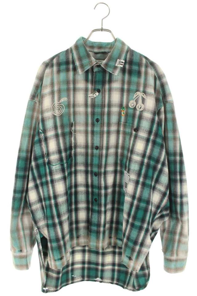 ミハラヤスヒロ サイズ:46  J15SH181 ヴィンテージ加工長袖シャツ 中古 FK04