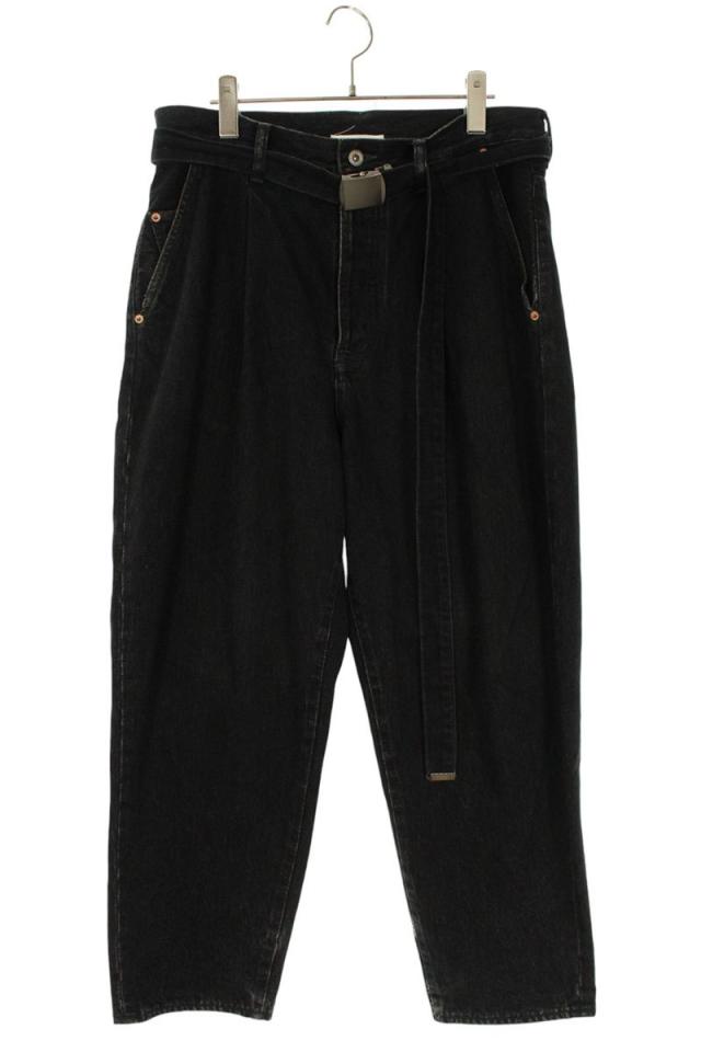 ダブレット サイズ:M  17SS  17SS07PTS0 ベルト付きワイドデニムパンツ 中古 BS99