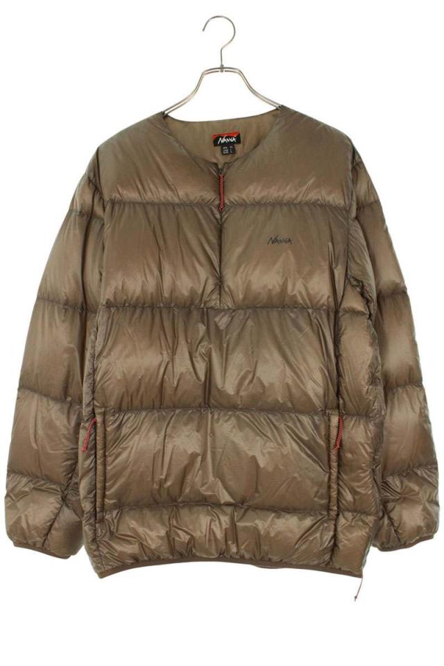 ナンガ サイズ:XL ロゴプリントハーフジッププルオーバーダウンジャケット 中古 BS99