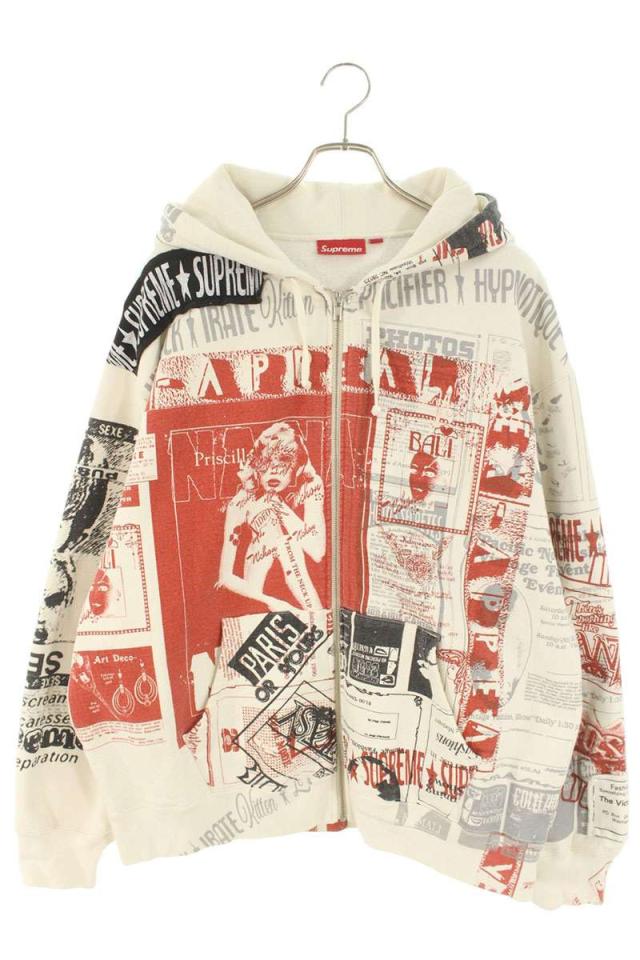 シュプリーム サイズ:XL  24SS  Collage Zip Up Hooded Sweatshirt コラージュジップアップパーカー 中古 OM10