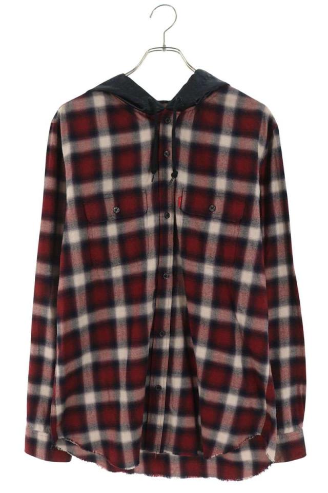 シュプリーム  アンダーカバー サイズ:M  15SS  Satin Hooded Shirt ブルゾン 中古 BS99