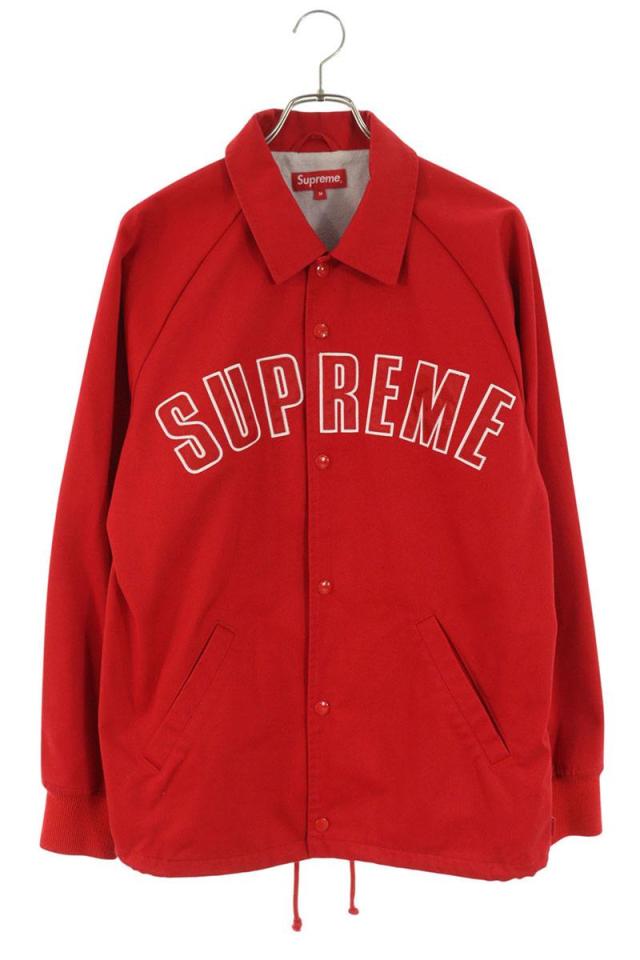 シュプリーム サイズ:M  15AW  Twill Coaches Jacket アーチロゴツイルコーチジャケットブルゾン 中古 BS99