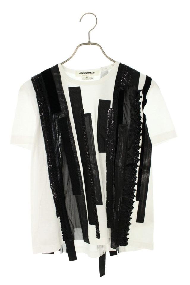 コムデギャルソンジュンヤワタナベ サイズ:S  14AW  JN-T006 AD2014異素材パッチワークTシャツ 中古 BS99