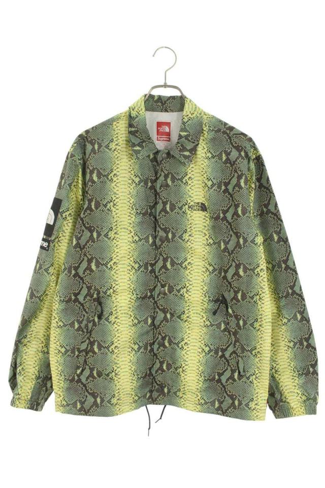 シュプリーム  ノースフェイス サイズ:S  18SS  Snakeskin Taped Seam Coaches Jacket スネーク総柄テープドシームコーチブルゾン 中古 BS99