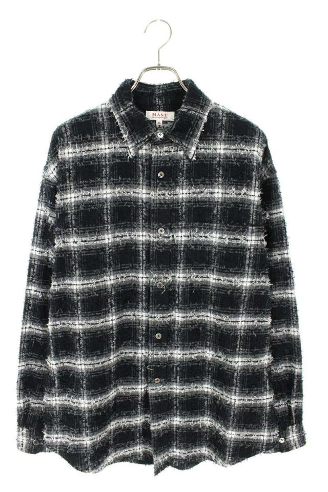 エムエーエスユー サイズ:46  M25F9SL006 シャギーチェック長袖シャツ 中古 BS99