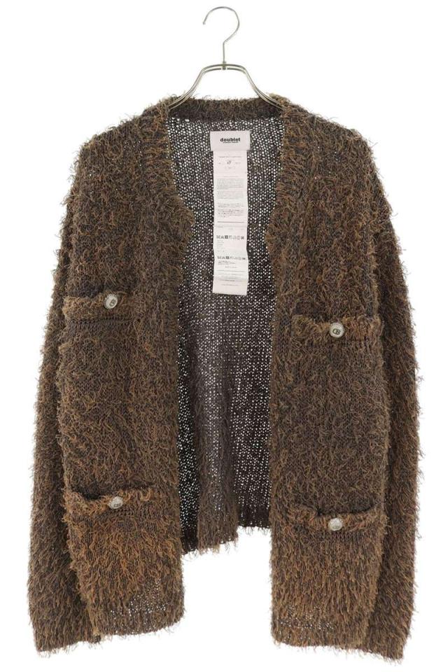 ダブレット サイズ:S  25SS56KN186 ツイードニットカーディガン 中古 SB01