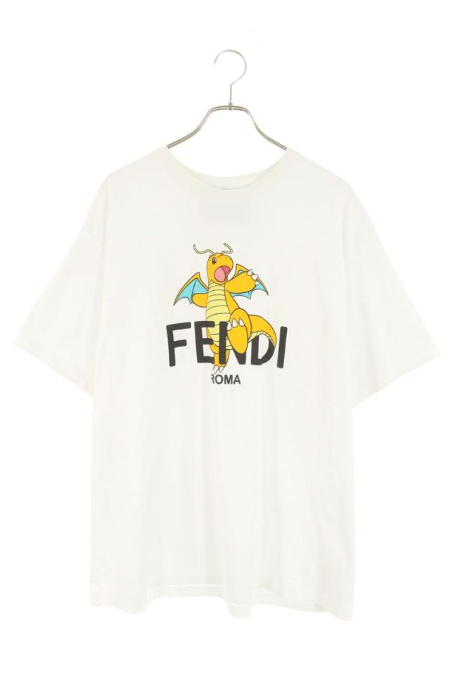 フェンディ  フラグメント サイズ:XXL  FY1144 AQJL キャラクターロゴプリントTシャツ 中古 BS99