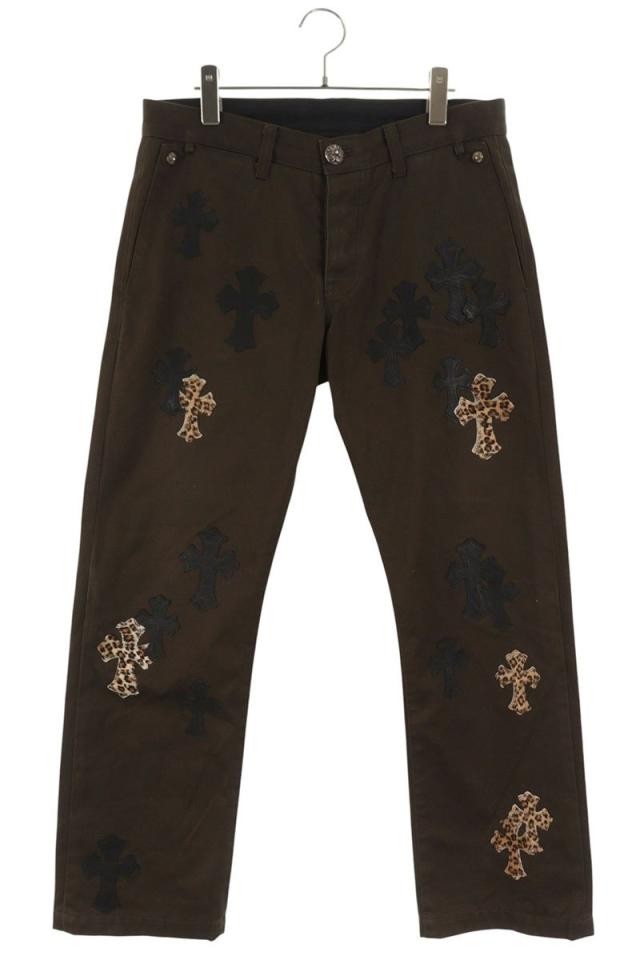 クロムハーツ サイズ:32インチ  CHINOS CEM CRS PTCH クロスパッチチノロングロングパンツ 中古 SJ02