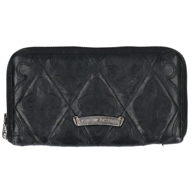 クロムハーツ   REC F ZIP QUILTED フレアキルティングレザーウォレット 中古 GZ11