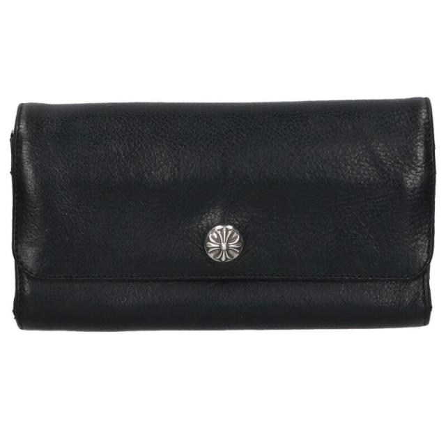 クロムハーツ   JUDY ジュディ クロスボールボタンレザーウォレット財布 中古 OS06