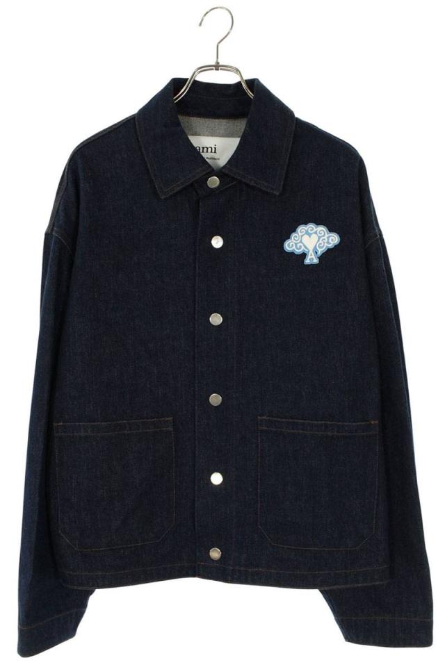 アミアレクサンドルマテュッシ サイズ:M  SPUJK309.DN0097 ハートA刺繍スナップボタンデニムジャケット 中古 SB01