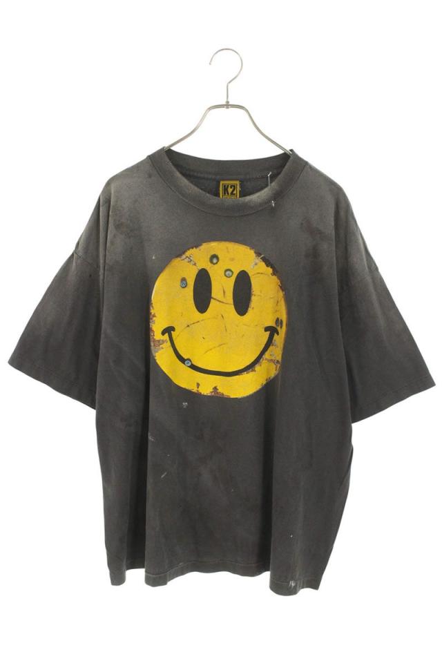 セントマイケル サイズ:XL  25AW  SM-HR1-0000-C01 KLFヴィンテージ加工Tシャツ 中古 SB01