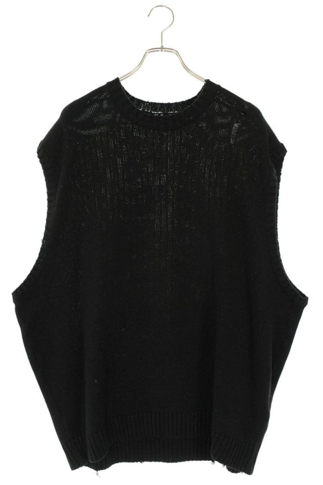 キャピタル サイズ:5  EK-1415KN ダメージ加工ボーンジャガードニットベスト 中古 SB01