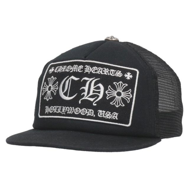 クロムハーツ サイズ:ONE SIZE  TRUCKER CAP トラッカーキャップ CHパッチクロスボール付メッシュキャップ帽子 中古 NO05