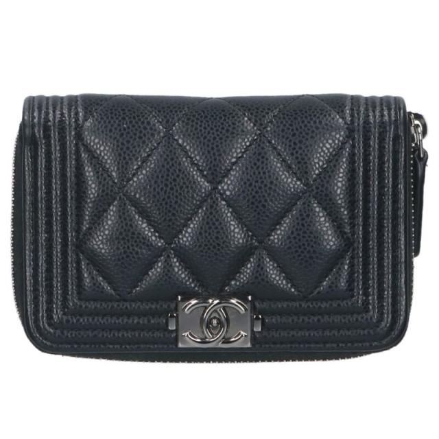 シャネル   AP4018 ボーイシャネルラウンドジップケース 中古 SS13