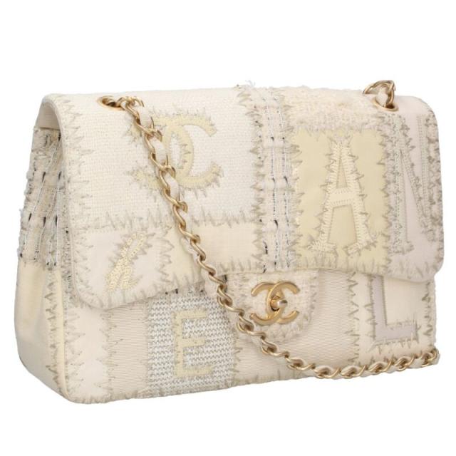 シャネル サイズ:30  デカマトラッセ30 パッチワークツイード チェーンショルダーバッグ 中古 GZ14