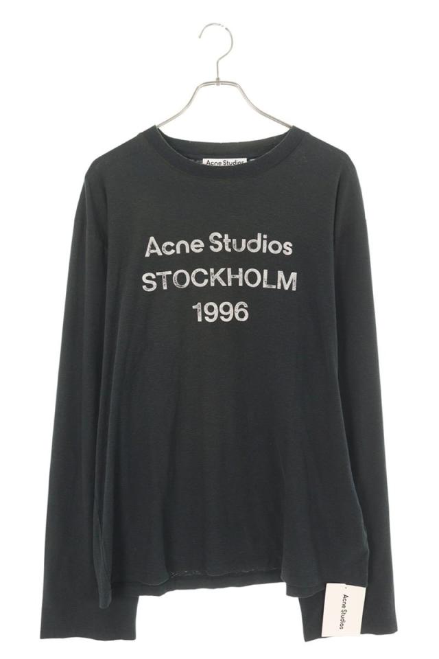 アクネストゥディオズ サイズ:M  FN-UX-TSHI000016 ヴィンテージ加工ロゴプリント長袖カットソー 中古 SB01