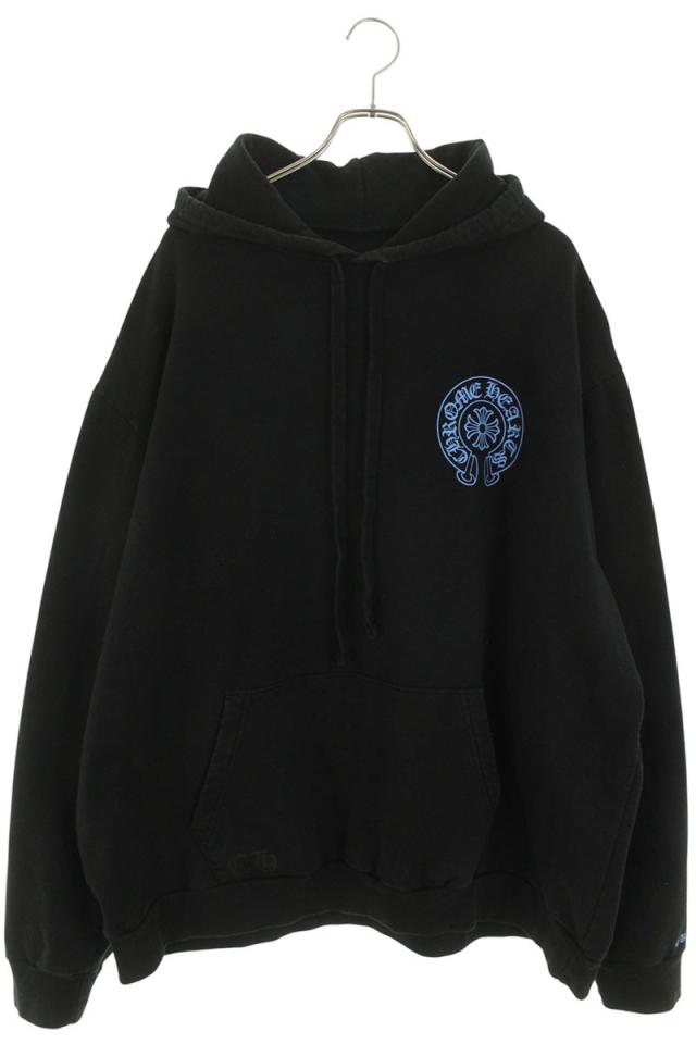 クロムハーツ サイズ:XXL  WWW.CHROMEHEARTS.COM HOODIE オンライン限定ホースシューバックプリントプルオーバーパーカー 中古 OK15