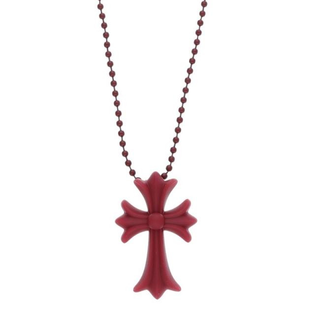 クロムハーツ RUBBER CH CRS SML シリコンネックレス 中古 SJ02