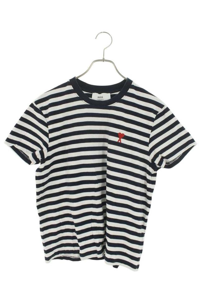 アミアレクサンドルマテュッシ サイズ:S  UTS013.074 ハートA刺繍ボーダーTシャツ 中古 BS99