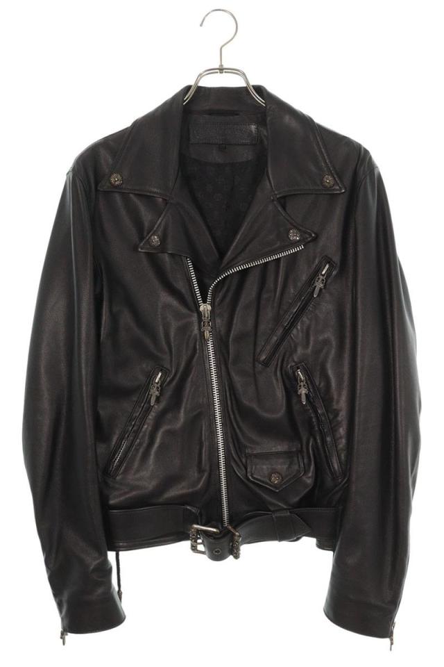 クロムハーツ サイズ:M  JJ DEAN JJディーン ダガージップライダースレザージャケット 中古 SJ02