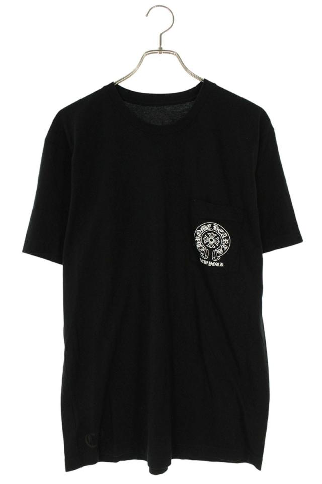 クロムハーツ サイズ:L  CH T-SHRT LTD ニューヨーク限定バックホースシュープリントTシャツ 中古 SJ02