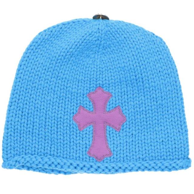 クロムハーツ サイズ:ONE SIZE  BEANIE CASH クロスパッチ付きカシミアビーニー 中古 SJ02