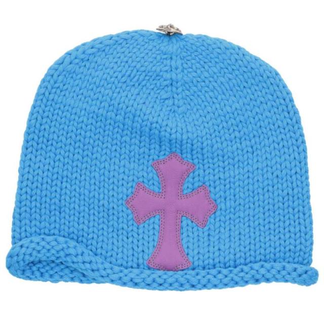 クロムハーツ サイズ:ONE SIZE  BEANIE CASH クロスパッチ付きカシミアビーニー 中古 SJ02
