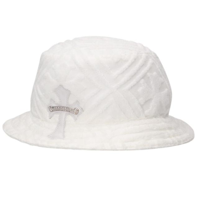 クロムハーツ サイズ:L  HAT U CHUM FBRC クロスパッチ付きパイル地帽子ハット 中古 SJ02