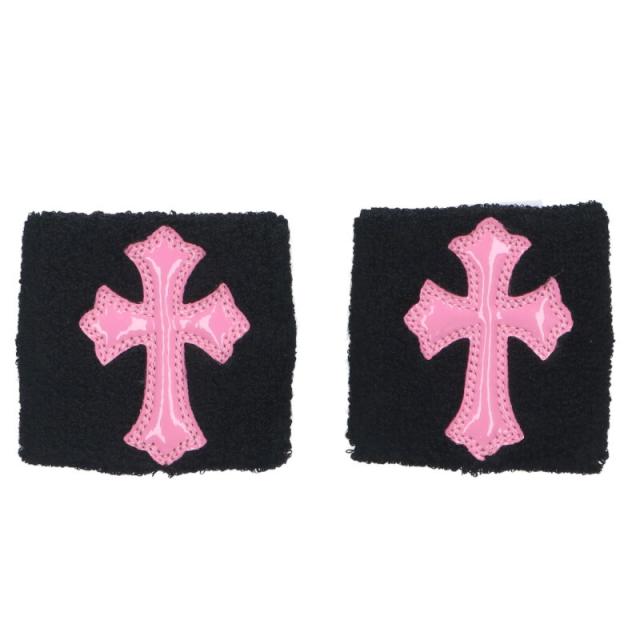 クロムハーツ   SWEATBAND WRIST オンライン限定パテントクロスパッチリストバンド 中古 SJ02