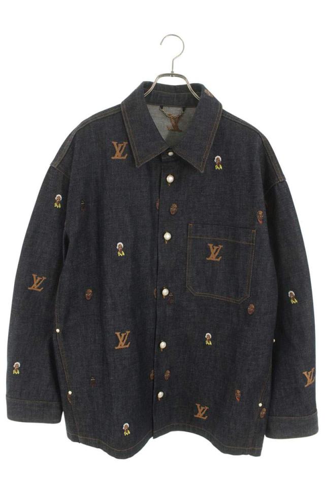 ルイヴィトン サイズ:54  RM241 LVP HQA83W 刺繍デザインデニムジャケット 中古 SS13