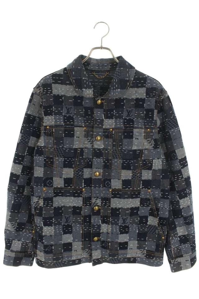 ルイヴィトン サイズ:46  RM252M WIO HTA80W 再構築総柄デニムジャケット 中古 OM10