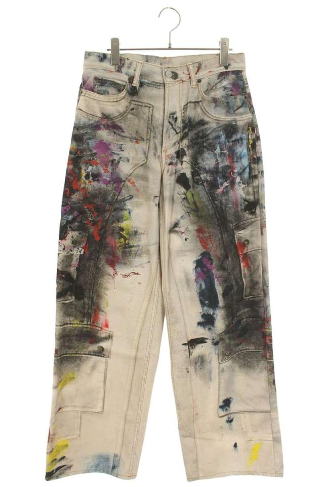 アクネストゥディオズ サイズ:S  FN-UX-TROU000045 1981ペイント転写プリントロングパンツ 中古 SB01